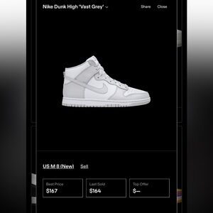 Nike Dunk High “Vast Grey”